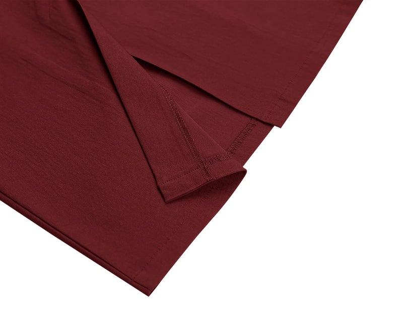 MUXXN Flattering Mock Neck Half Sleeve Retro 1940s Cocktail Juniors Dress for Women (Merlot M) - Image 5